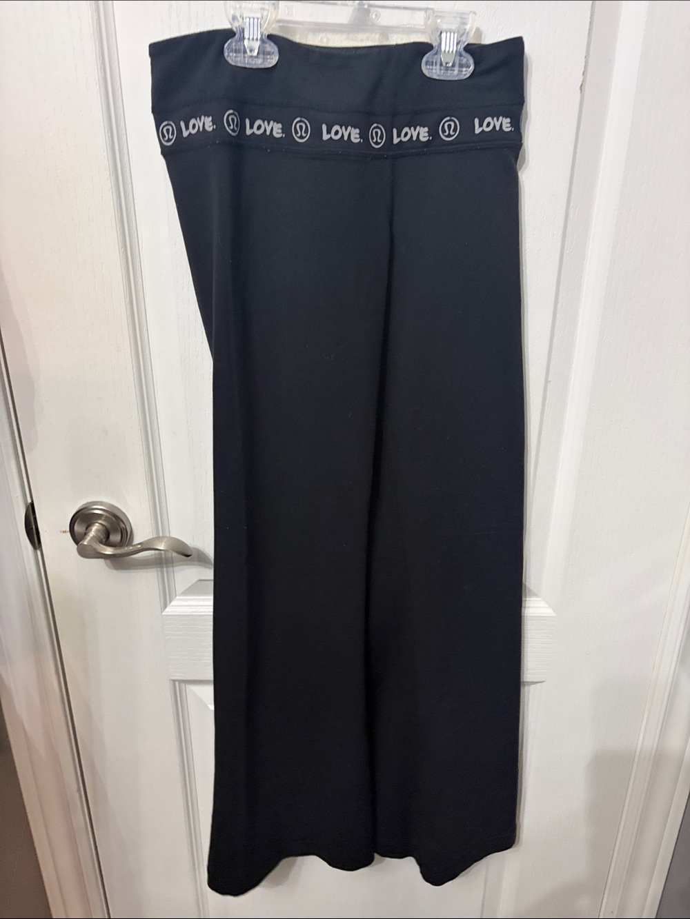 lululemon athletica Black Wide-Leg 'LOVE' Lounge Pants